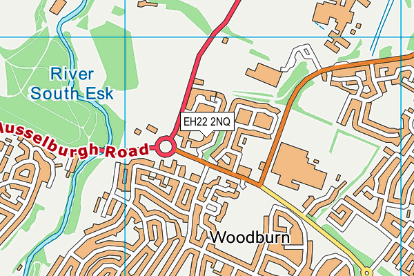 EH22 2NQ map - OS VectorMap District (Ordnance Survey)