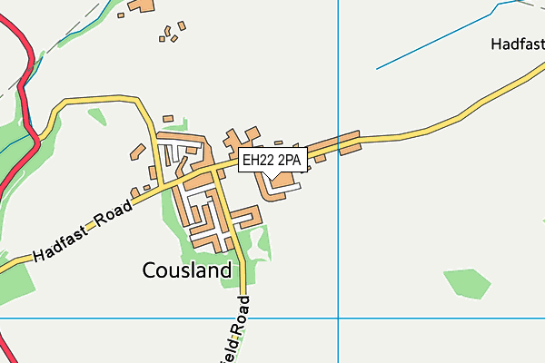 EH22 2PA map - OS VectorMap District (Ordnance Survey)