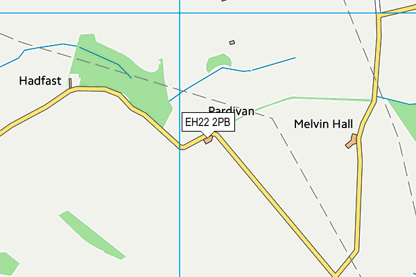 EH22 2PB map - OS VectorMap District (Ordnance Survey)