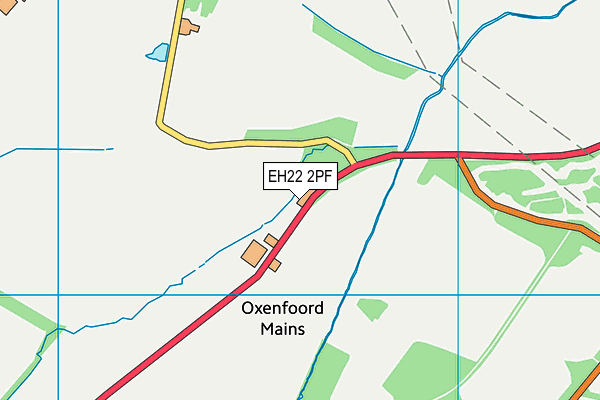 EH22 2PF map - OS VectorMap District (Ordnance Survey)