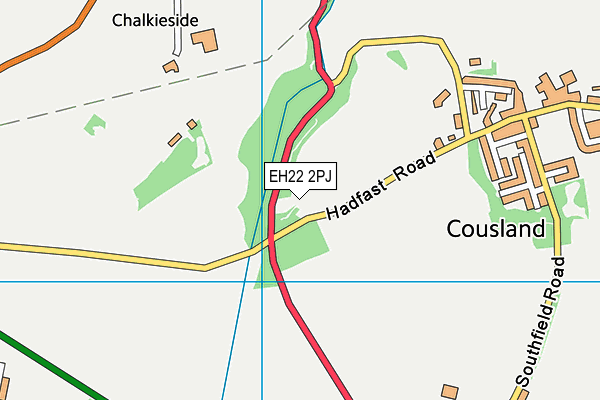 EH22 2PJ map - OS VectorMap District (Ordnance Survey)