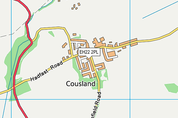 EH22 2PL map - OS VectorMap District (Ordnance Survey)