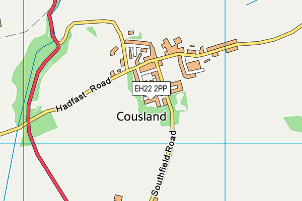 EH22 2PP map - OS VectorMap District (Ordnance Survey)