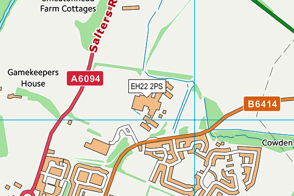 EH22 2PS map - OS VectorMap District (Ordnance Survey)