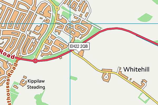 EH22 2QB map - OS VectorMap District (Ordnance Survey)