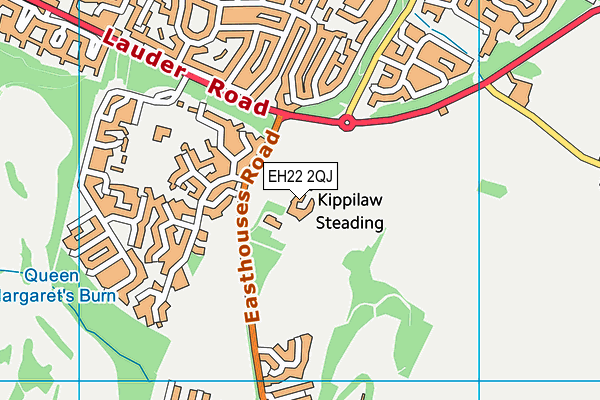 EH22 2QJ map - OS VectorMap District (Ordnance Survey)