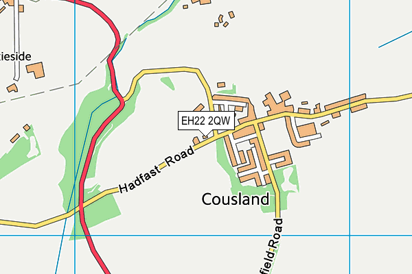 EH22 2QW map - OS VectorMap District (Ordnance Survey)