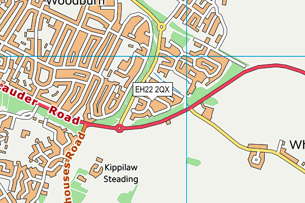 EH22 2QX map - OS VectorMap District (Ordnance Survey)