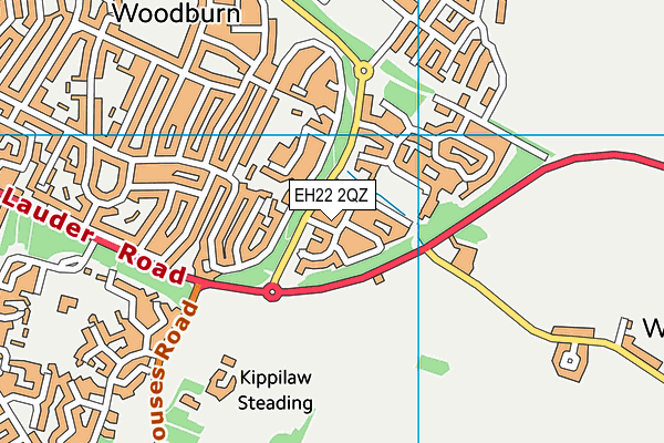 EH22 2QZ map - OS VectorMap District (Ordnance Survey)