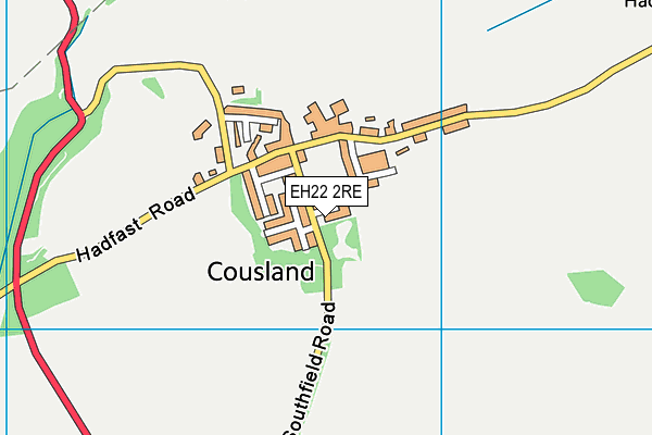 EH22 2RE map - OS VectorMap District (Ordnance Survey)