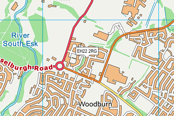 EH22 2RG map - OS VectorMap District (Ordnance Survey)