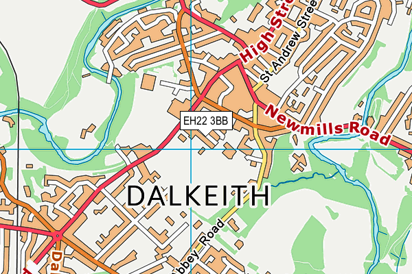 EH22 3BB map - OS VectorMap District (Ordnance Survey)