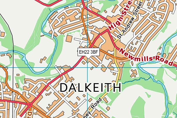 EH22 3BF map - OS VectorMap District (Ordnance Survey)