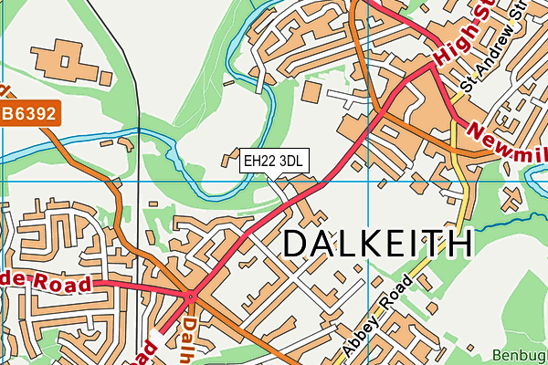 EH22 3DL map - OS VectorMap District (Ordnance Survey)