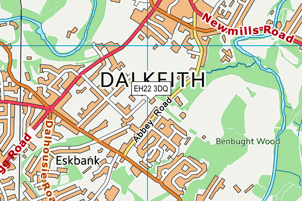 EH22 3DQ map - OS VectorMap District (Ordnance Survey)