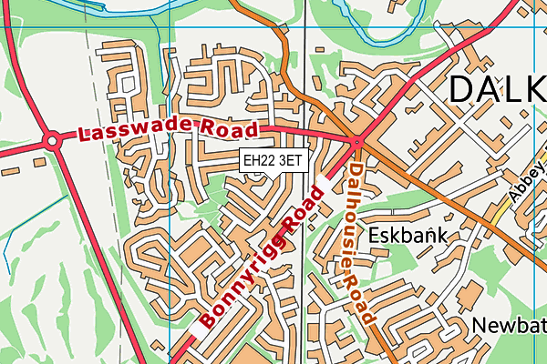 EH22 3ET map - OS VectorMap District (Ordnance Survey)