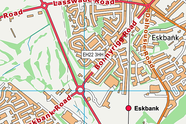 EH22 3HH map - OS VectorMap District (Ordnance Survey)