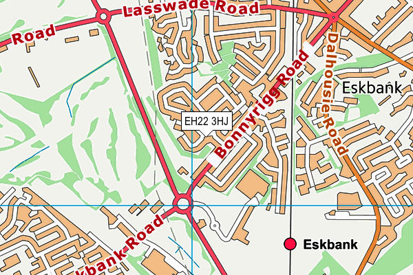 EH22 3HJ map - OS VectorMap District (Ordnance Survey)