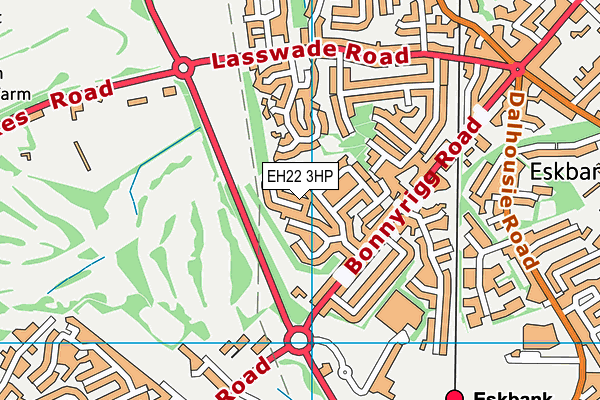 EH22 3HP map - OS VectorMap District (Ordnance Survey)