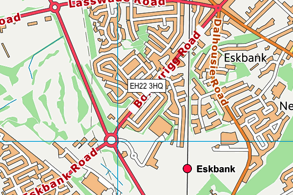 EH22 3HQ map - OS VectorMap District (Ordnance Survey)