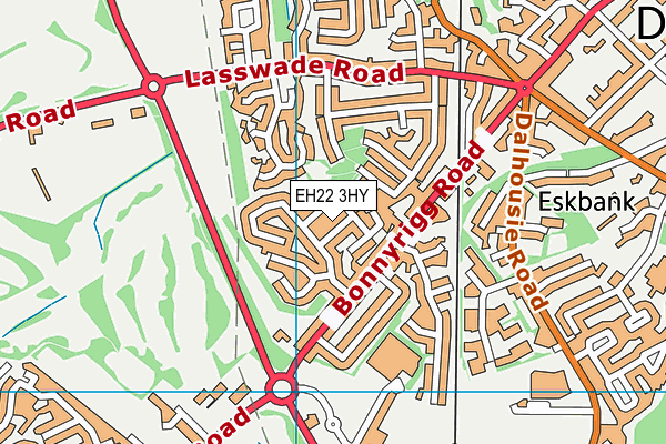 EH22 3HY map - OS VectorMap District (Ordnance Survey)