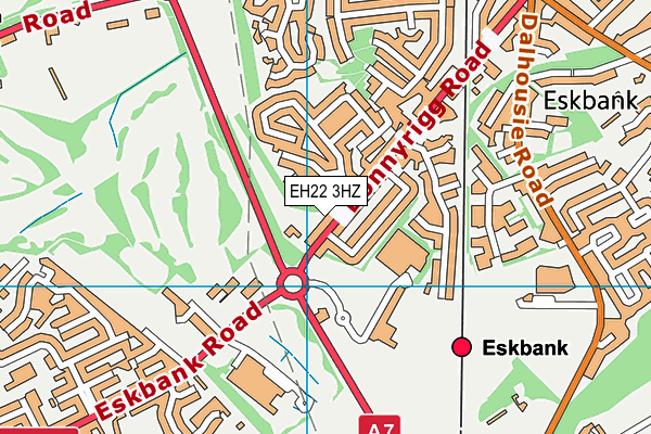 EH22 3HZ map - OS VectorMap District (Ordnance Survey)