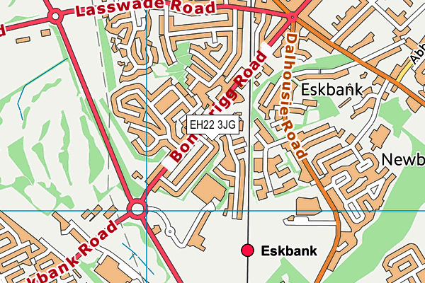 EH22 3JG map - OS VectorMap District (Ordnance Survey)