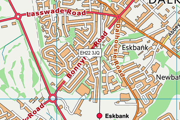 EH22 3JQ map - OS VectorMap District (Ordnance Survey)