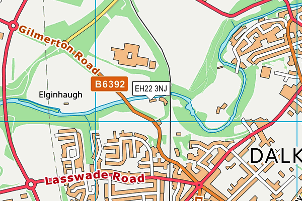 EH22 3NJ map - OS VectorMap District (Ordnance Survey)