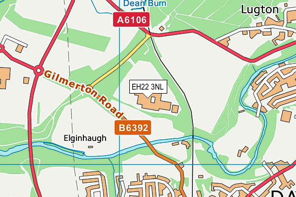 EH22 3NL map - OS VectorMap District (Ordnance Survey)