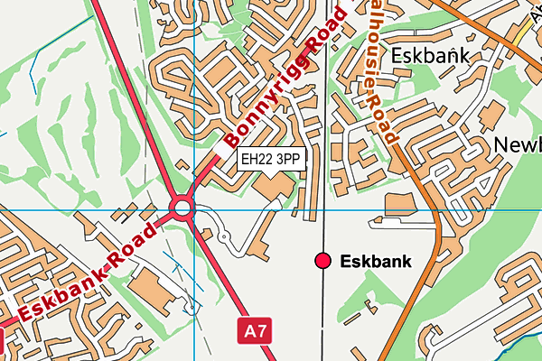 EH22 3PP map - OS VectorMap District (Ordnance Survey)