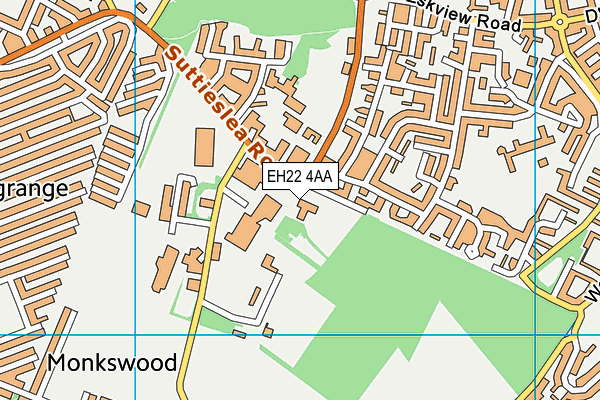 EH22 4AA map - OS VectorMap District (Ordnance Survey)