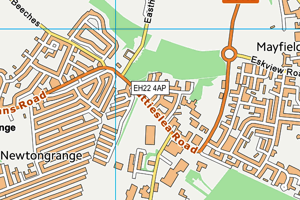 EH22 4AP map - OS VectorMap District (Ordnance Survey)