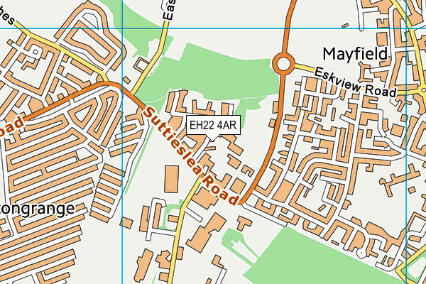 EH22 4AR map - OS VectorMap District (Ordnance Survey)