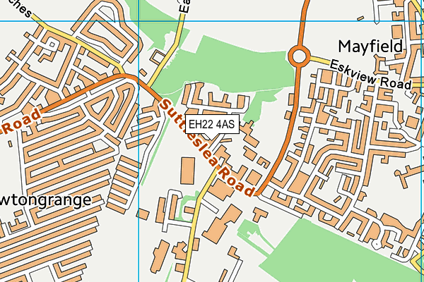 EH22 4AS map - OS VectorMap District (Ordnance Survey)