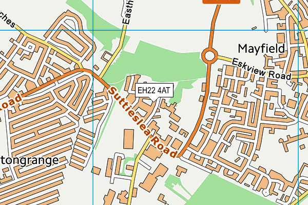 EH22 4AT map - OS VectorMap District (Ordnance Survey)