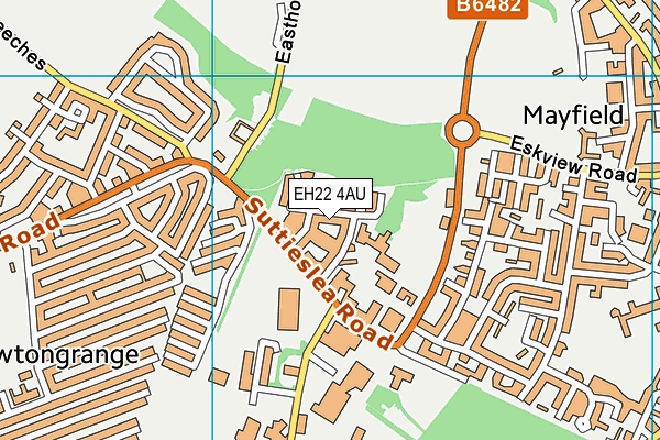 EH22 4AU map - OS VectorMap District (Ordnance Survey)