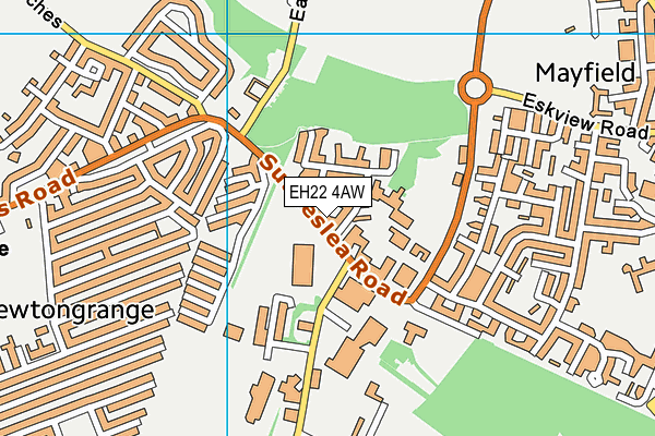 EH22 4AW map - OS VectorMap District (Ordnance Survey)