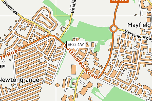 EH22 4AY map - OS VectorMap District (Ordnance Survey)