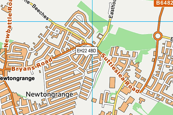 EH22 4BD map - OS VectorMap District (Ordnance Survey)