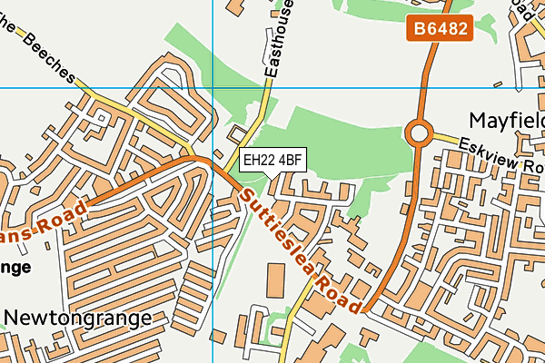 EH22 4BF map - OS VectorMap District (Ordnance Survey)