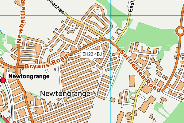 EH22 4BJ map - OS VectorMap District (Ordnance Survey)