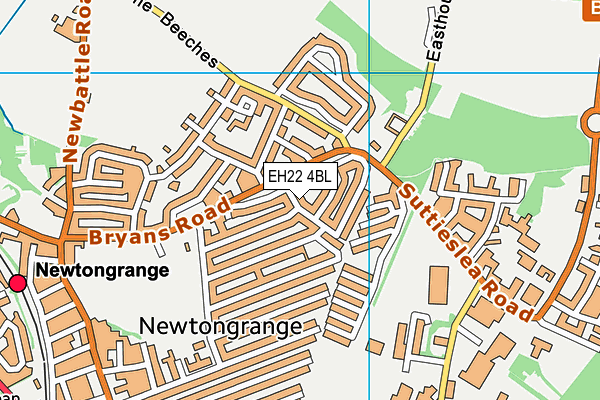 EH22 4BL map - OS VectorMap District (Ordnance Survey)