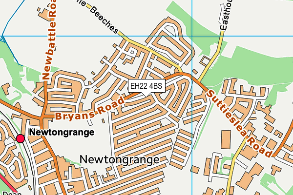 EH22 4BS map - OS VectorMap District (Ordnance Survey)