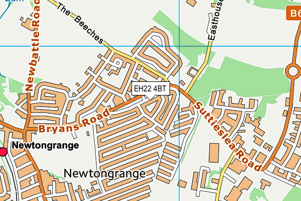 EH22 4BT map - OS VectorMap District (Ordnance Survey)