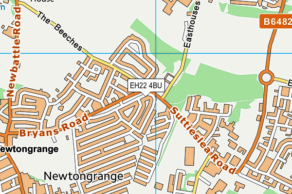 EH22 4BU map - OS VectorMap District (Ordnance Survey)