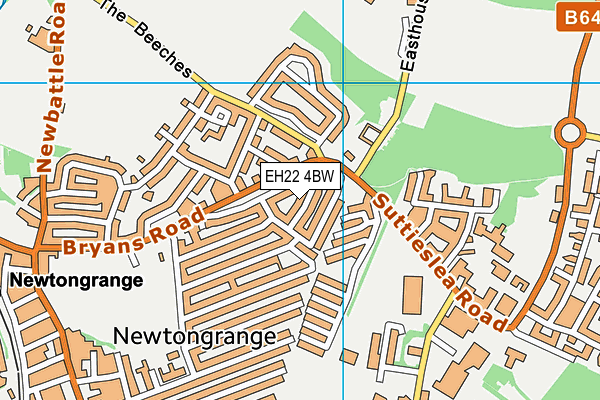 EH22 4BW map - OS VectorMap District (Ordnance Survey)