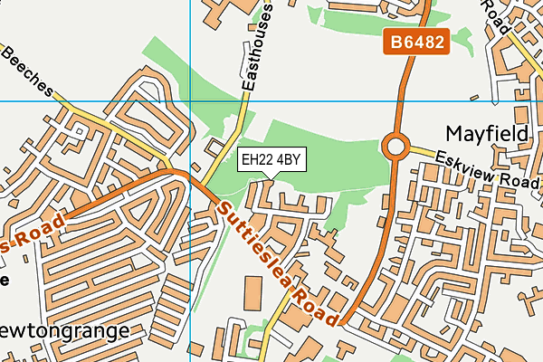 EH22 4BY map - OS VectorMap District (Ordnance Survey)