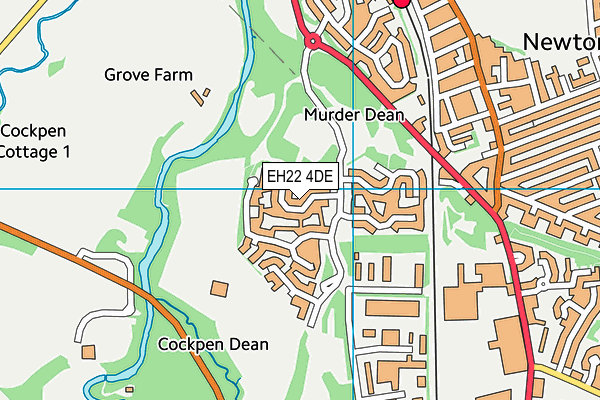 EH22 4DE map - OS VectorMap District (Ordnance Survey)