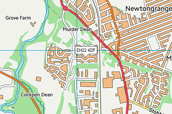 EH22 4DF map - OS VectorMap District (Ordnance Survey)